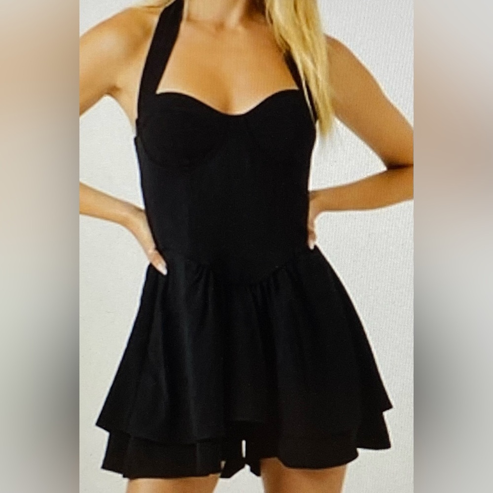 Forever 21 Black Halter Romper